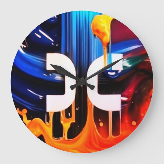 blockchain bitcoin portemonnee trading Wall Clock Grote Klok (Voorkant)