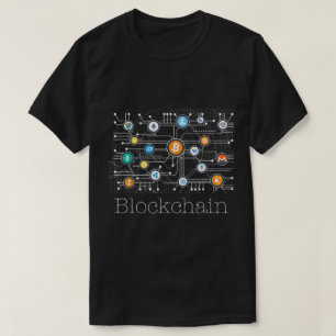 Blockchain Netwerk Crypto Ontwerp T-shirt