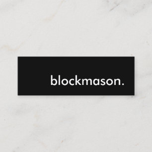 blockmason. mini visitekaartje