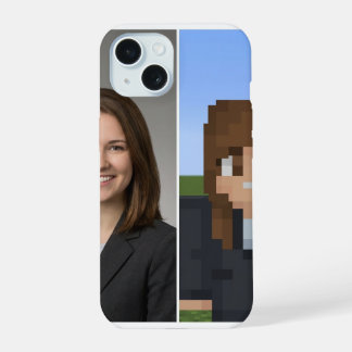 BlockPix Minecraft Character Phone Case iPhone 15 Hoesje