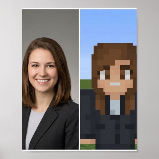 BlockPix Minecraft Character Poster (Devant)