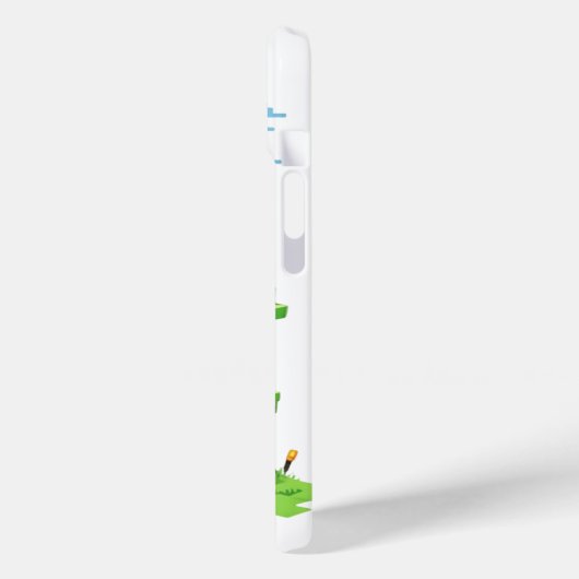 BlockQuest Adventures - Pixel Art iPhone 15 coque (Verso / Gauche)