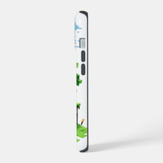 BlockQuest Adventures - Pixel Art iPhone 15 coque (Côté gauche)