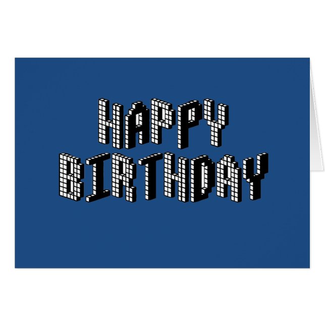 Blocks Joyeux anniversaire (bleu) (Devant horizontal)