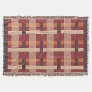 Blocks orange, Brown Deken