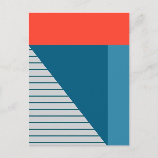 Blocks & Stripes Abstract Design Briefkaart (Voorkant)