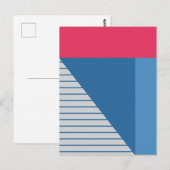 Blocks & Stripes Abstract Design Briefkaart (Voorkant / Achterkant)