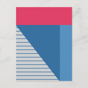 Blocks & Stripes Abstract Design Briefkaart