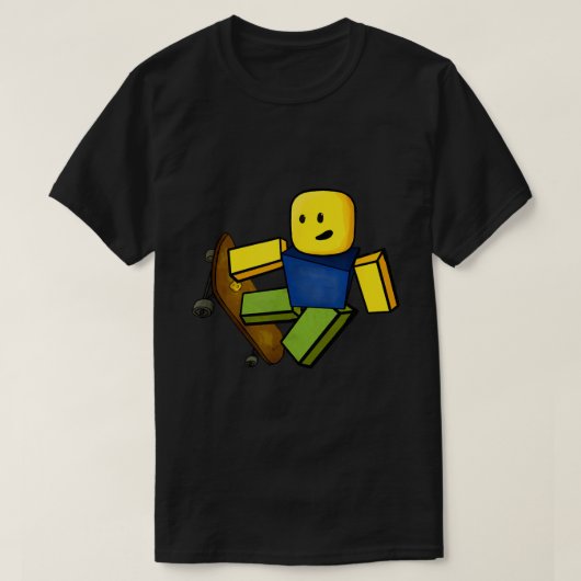 Blocky Skater Meme Noob Gaming Art T-shirt (Design voorkant)
