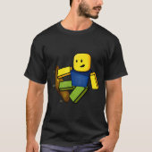 Blocky Skater Meme Noob Gaming Art T-shirt (Voorkant)