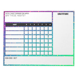 Blocnote met grote wekelijkse Habit
