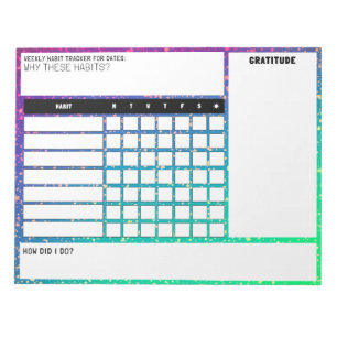 Blocnote met grote wekelijkse Habit