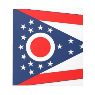 Blocnote met vlag van de staat Ohio