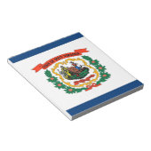 Blocnote met vlag van de staat West Virginia (Schuin)