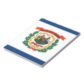 Blocnote met vlag van de staat West Virginia (Gedraaid)