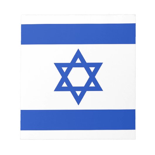 Blocnote met vlag van Israël (Voorkant)