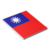 Blocnote met vlag van Taiwan (Schuin)