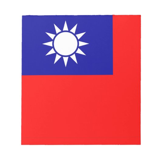 Blocnote met vlag van Taiwan (Voorkant)