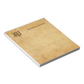 Blocnote Monogram Calligrafie Tekst Elegant Sjablo (Schuin)