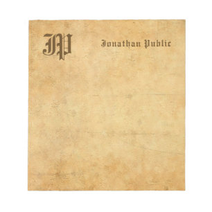 Blocnote Monogram Calligrafie Tekst Elegant Sjablo