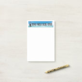 Blocnote voor enthousiastelingen op het tapijtbord post-it® notes (Op bureau)