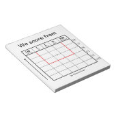 Blocnote "We scoren van" (Schuin)