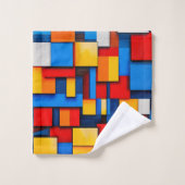 Blocs abstraits colorés (Gant de toilette)