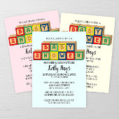 Blocs bébé Baby shower Invitation