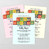 Blocs bébé Baby shower Invitation