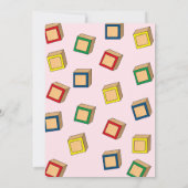Blocs bébé Baby shower Invitation (Dos)