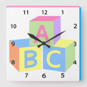 Blocs bébé Horloge murale