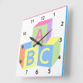 Blocs bébé Horloge murale (Angle)