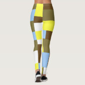 Blocs bleus et Brown Leggings (Dos)