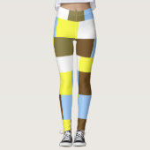Blocs bleus et Brown Leggings (Devant)