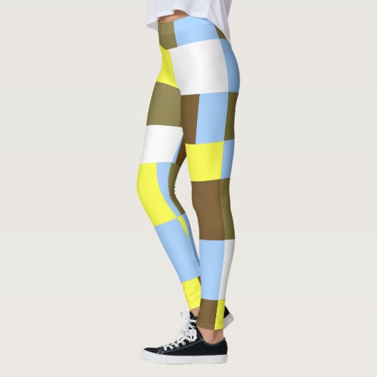 Blocs bleus et Brown Leggings (Gauche)