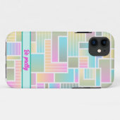 Blocs colorés coque iphone abstrait (Dos (Horizontal))
