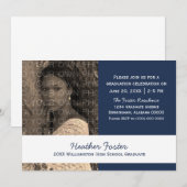 Blocs couleur bleu/blanc de l'école Invitation de  (Devant / Derrière)