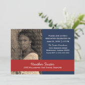 Blocs couleur bleu/rouge de l'école Invitation de (Debout devant)