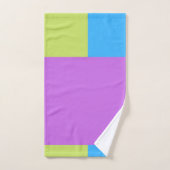 Blocs couleur gras bleu vert rose 4 (Serviette à main)