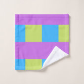 Blocs couleur gras bleu vert rose 4 (Gant de toilette)