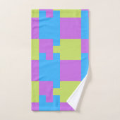 Blocs couleur gras bleu vert rose 7 (Serviette à main)