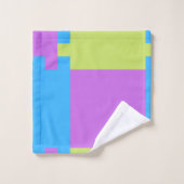 Blocs couleur gras bleu vert rose 7 (Gant de toilette)