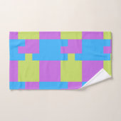 Blocs couleur gras bleu vert rose 7 (Serviette à main)