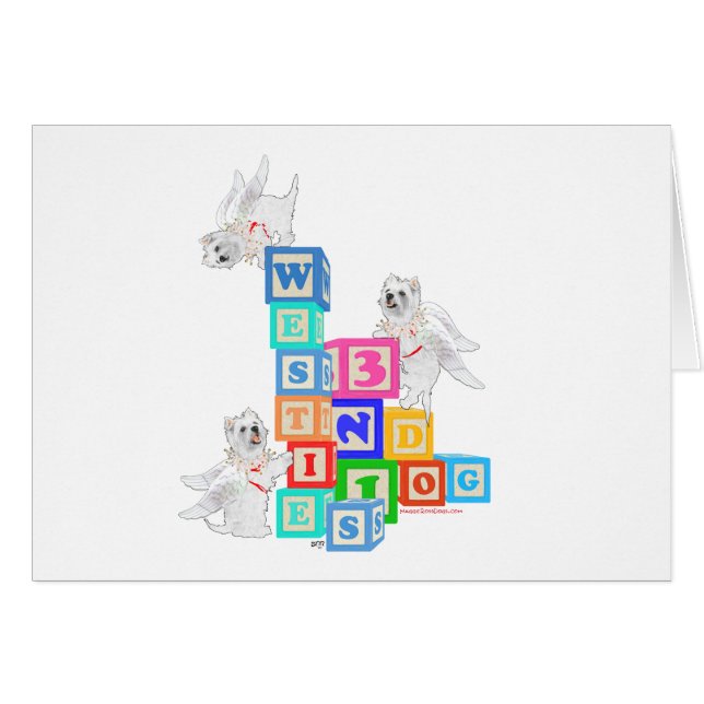 Blocs d'ange Westie (Devant horizontal)