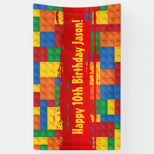 Blocs de construction Bannière d'anniversaire (Vertical)