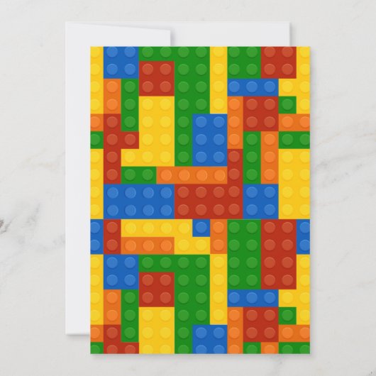 Blocs de construction Invitation d'anniversaire (Dos)