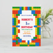 Blocs de construction Invitation d'anniversaire, b (Debout devant)