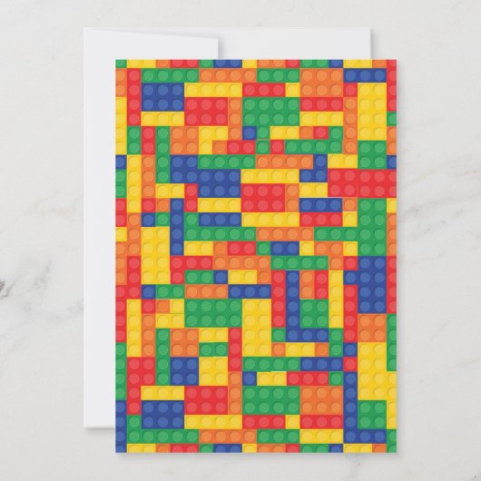 Blocs de construction Invitation d'anniversaire. B (Dos)