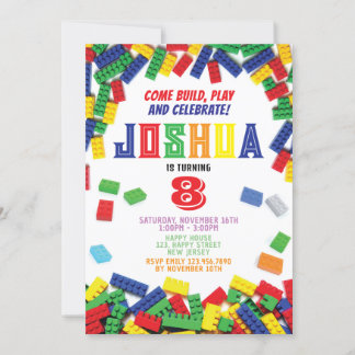 Blocs de construction Invitation d'anniversaire. B