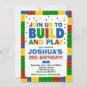 Blocs de construction Invitation d'anniversaire Br (Devant)